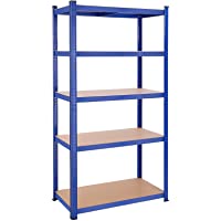 Los mejores  - SONGMICS Estantería de 5 Niveles- 200 x 100 x 50 cm- Carga de 875 kg (175 kg por nivel)- Estantería para Cargas Pesadas…